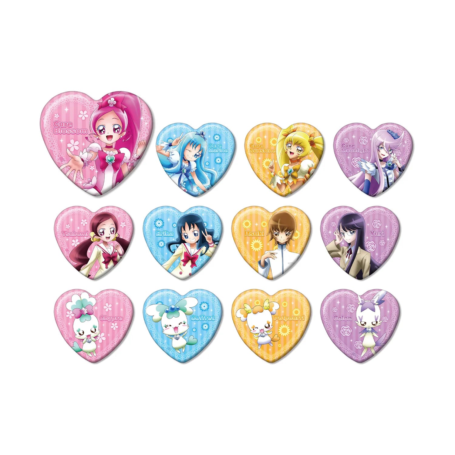 ハートキャッチプリキュア トレーディングハート型缶バッジ ハートキャッチプリキュア トレーディングハート型缶バッジ