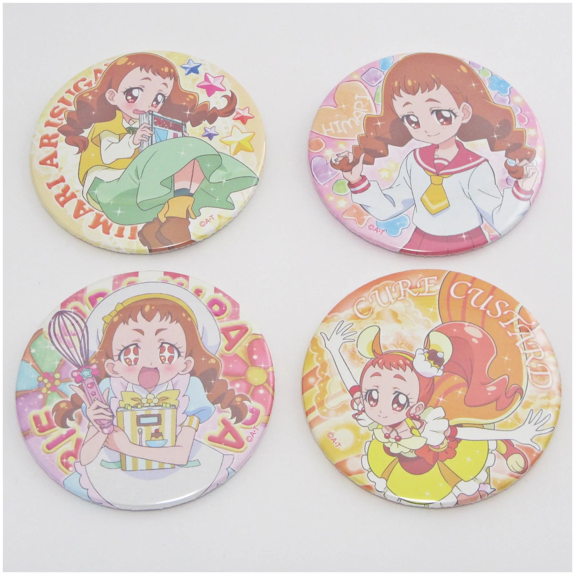 キラキラプリキュアアラモード キラキラドでか缶バッジ キュアカスタード 有栖川ひまり