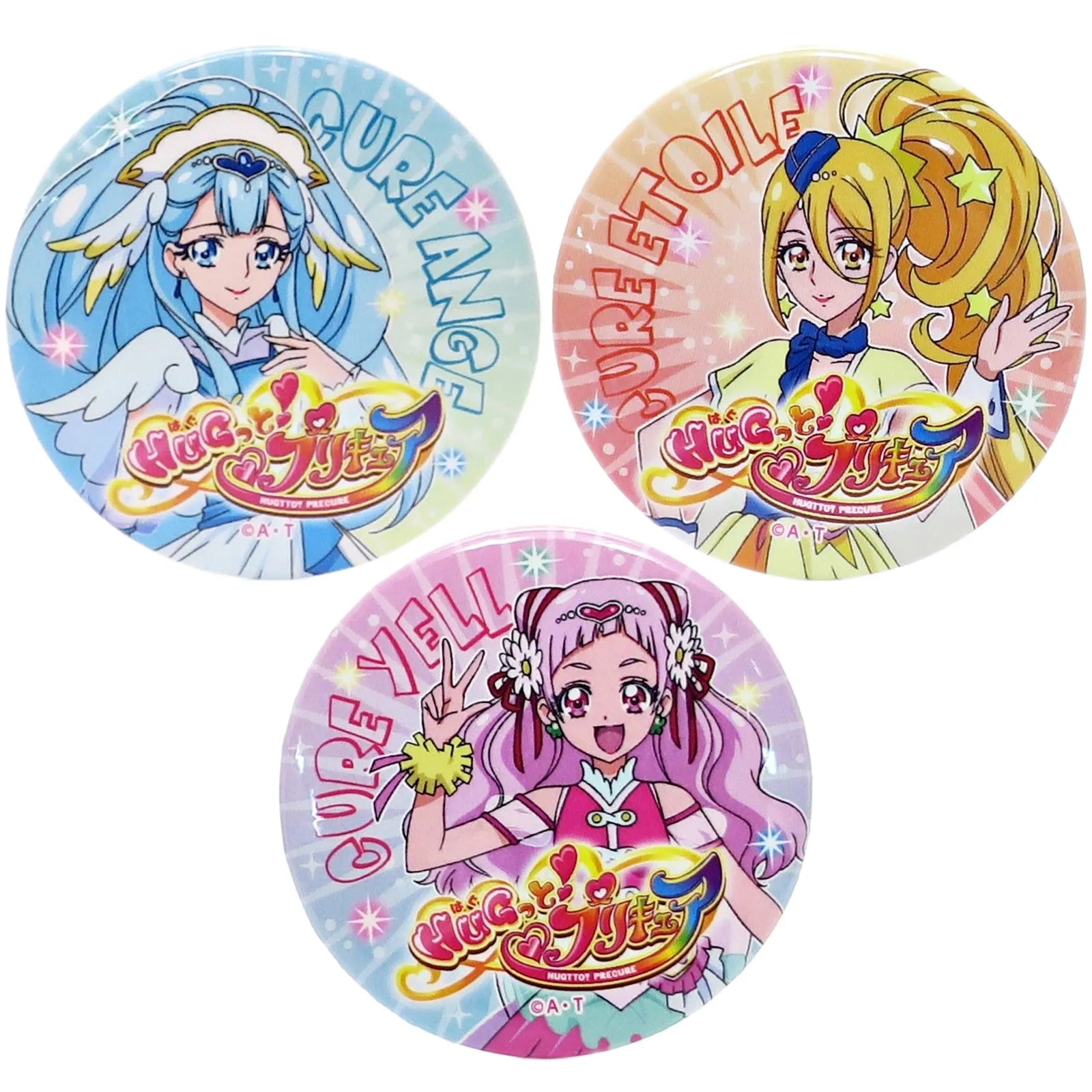 HUGっとプリキュア 缶バッジ キュアエール キュアアンジュ キュア